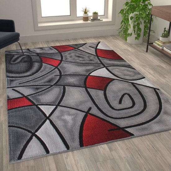 Flash Furniture Red Rug ACD-RGTRZ860-69-RD-GG