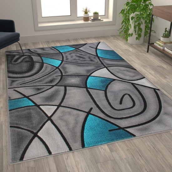 Flash Furniture Turquoise Rug ACD-RGTRZ860-69-TQ-GG