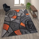 Flash Furniture Orange Rug ACD-RGTRZ860-810-OR-GG