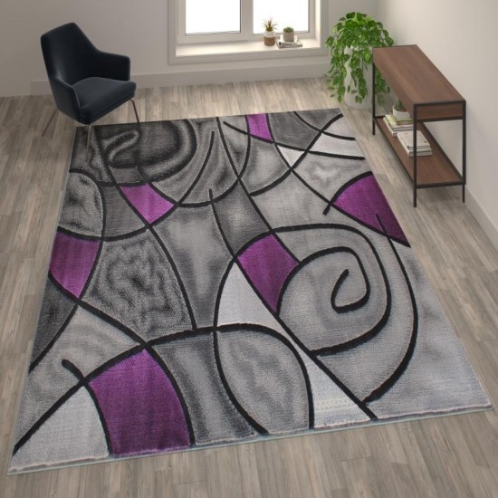 Flash Furniture Purple Rug ACD-RGTRZ860-810-PU-GG