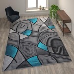 Flash Furniture Turquoise Rug ACD-RGTRZ860-810-TQ-GG