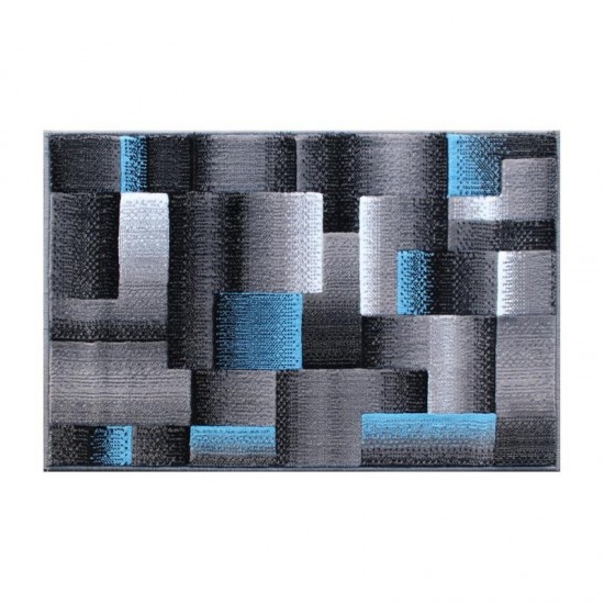 Flash Furniture Elio Collection 2x3 Blue Block Area Rug ACD-RGTRZ861-23-BL-GG