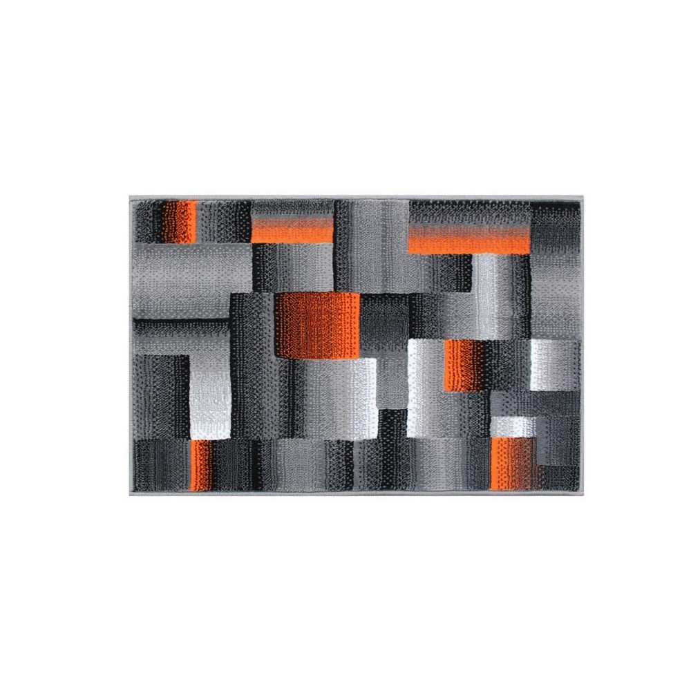 Flash Furniture Elio Collection 2x3 Orange Block Area Rug ACD-RGTRZ861-23-OR-GG