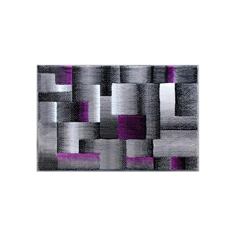 Flash Furniture Elio Collection 2x3 Purple Block Area Rug ACD-RGTRZ861-23-PU-GG