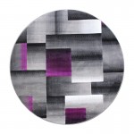 Flash Furniture Elio Collection 5x5 Purple Block Area Rug ACD-RGTRZ861-55-PU-GG