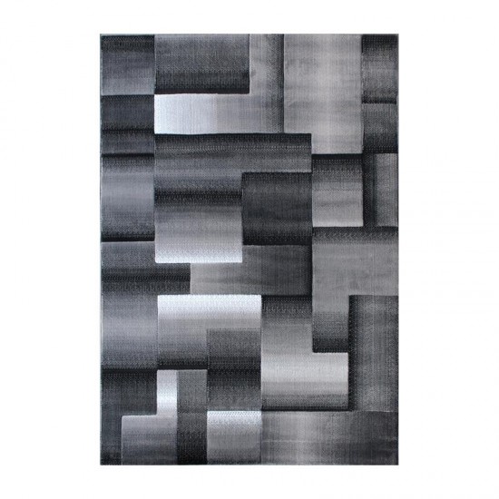 Flash Furniture Elio Collection 5x7 Gray Block Area Rug ACD-RGTRZ861-57-GY-GG