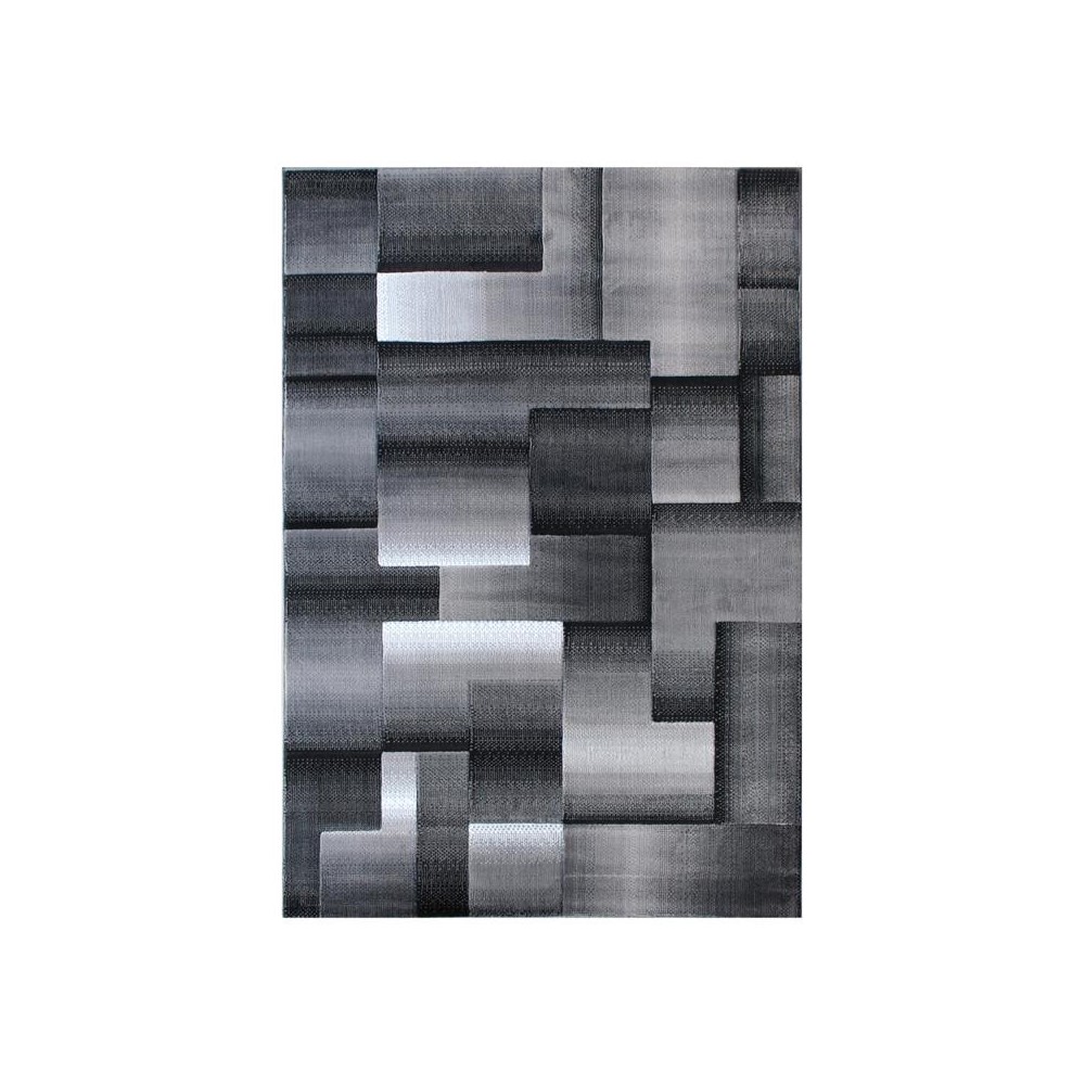 Flash Furniture Elio Collection 5x7 Gray Block Area Rug ACD-RGTRZ861-57-GY-GG