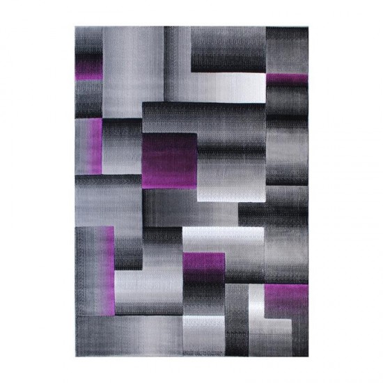 Flash Furniture Elio Collection 6x9 Purple Block Area Rug ACD-RGTRZ861-69-PU-GG