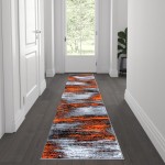 Flash Furniture Rylan Collection Red 2x7 Abstract Area Rug ACD-RGTRZ863-27-OR-GG