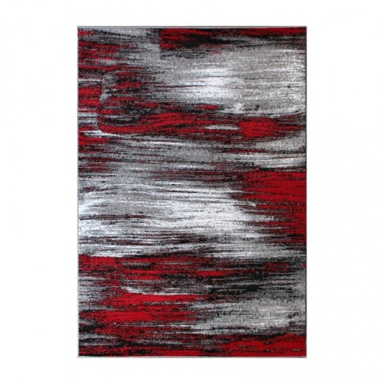 Flash Furniture Rylan Collection Red 5x7 Abstract Area Rug ACD-RGTRZ863-57-RD-GG