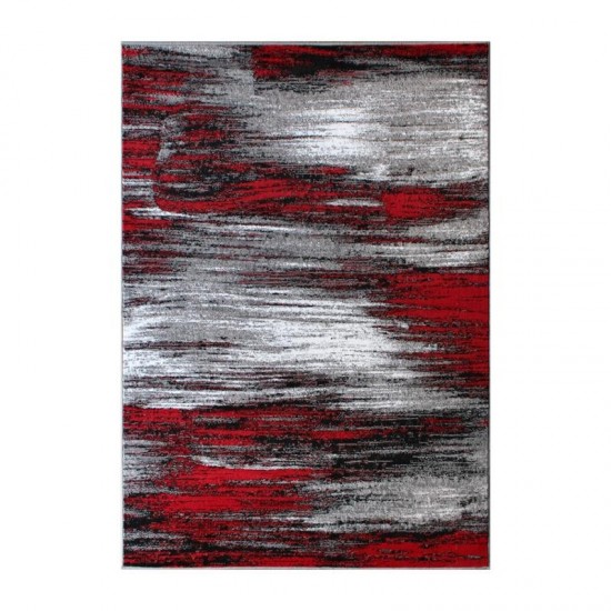 Flash Furniture Rylan Collection Red 6x9 Abstract Area Rug ACD-RGTRZ863-69-RD-GG