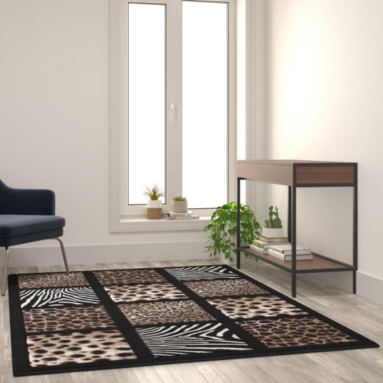 Flash Furniture Black Rug ACD-RGYHPU-57-BK-GG