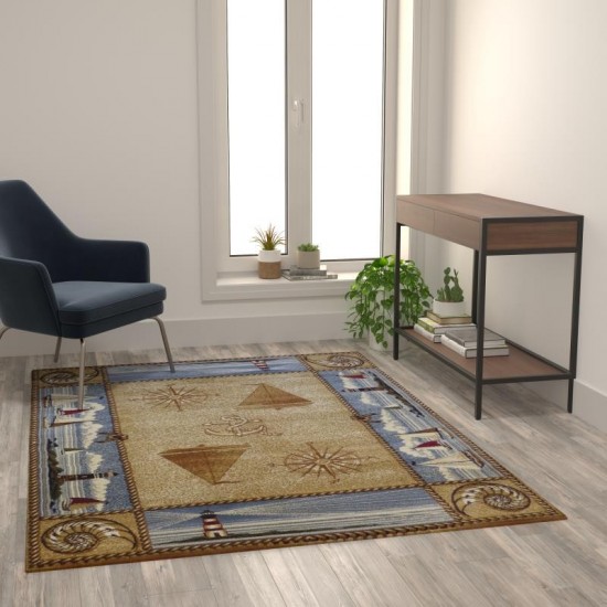 Flash Furniture Beige Rug ACD-RGZ876345-57-BG-GG