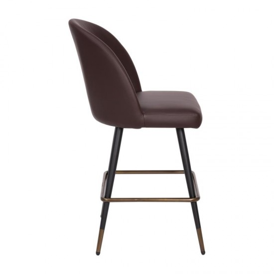 Flash Furniture Lyla 2PK 26" Brown Leather Barstool AY-1026H-26-BR-GG