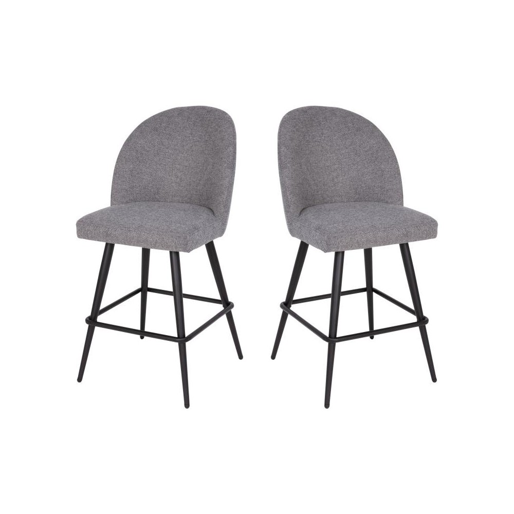 Flash Furniture Lyla 2PK 26" Gray Linen Barstool AY-1026H-26-GYFAB-GG