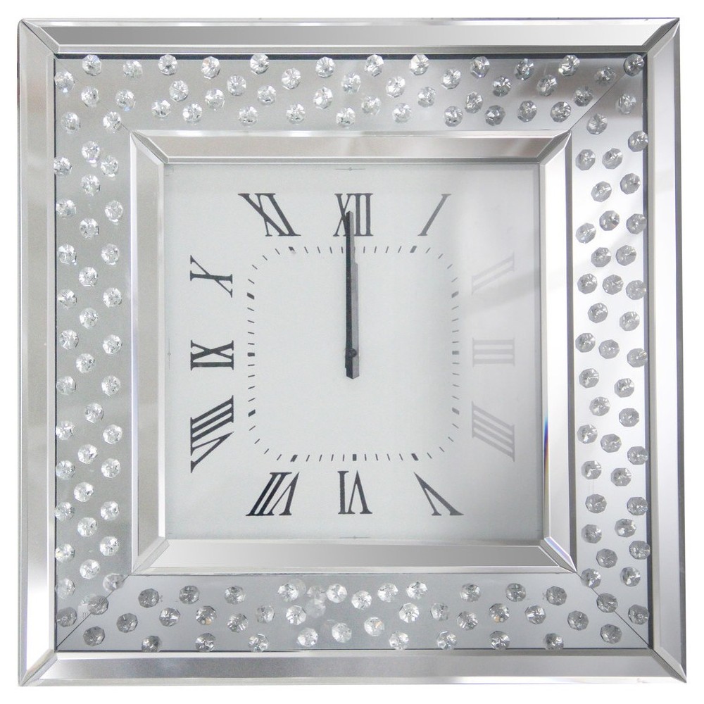 ACME Nysa Wall Clock, Mirrored