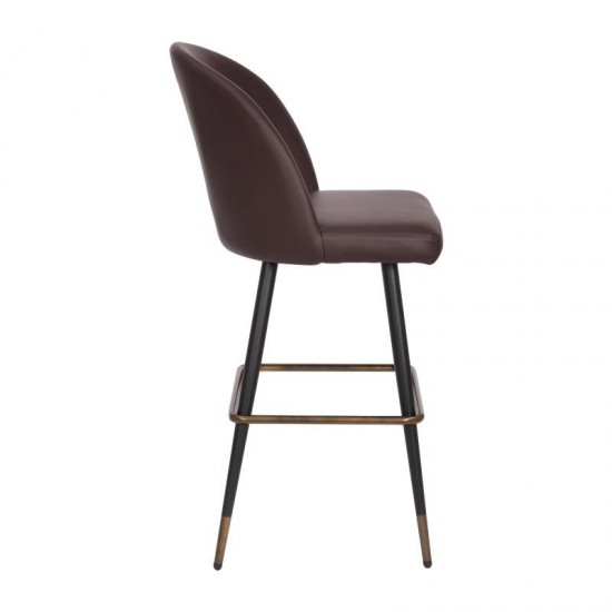 Flash Furniture Lyla 2PK 30" Brown Leather Barstool AY-1026H-30-BR-GG