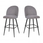 Flash Furniture Lyla 2PK 30" Gray Linen Barstool AY-1026H-30-GYFAB-GG