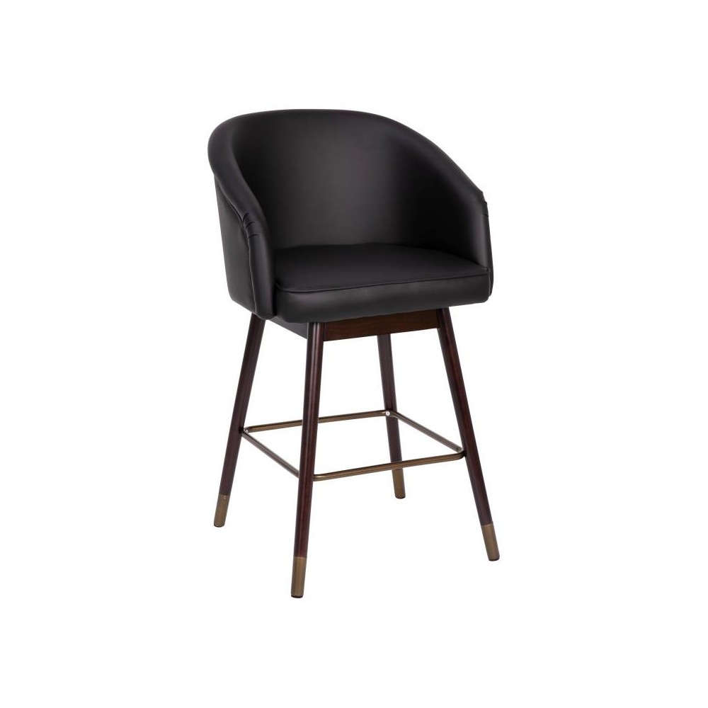 Flash Furniture Margo Black LeatherSoft 26" Barstool AY-1928-26-BK-GG