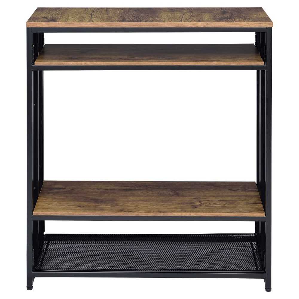 ACME Winam Sofa Table, Antique Oak & Black