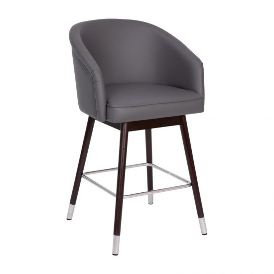 Flash Furniture Margo Gray LeatherSoft 26" Barstool AY-1928-26-GY-GG