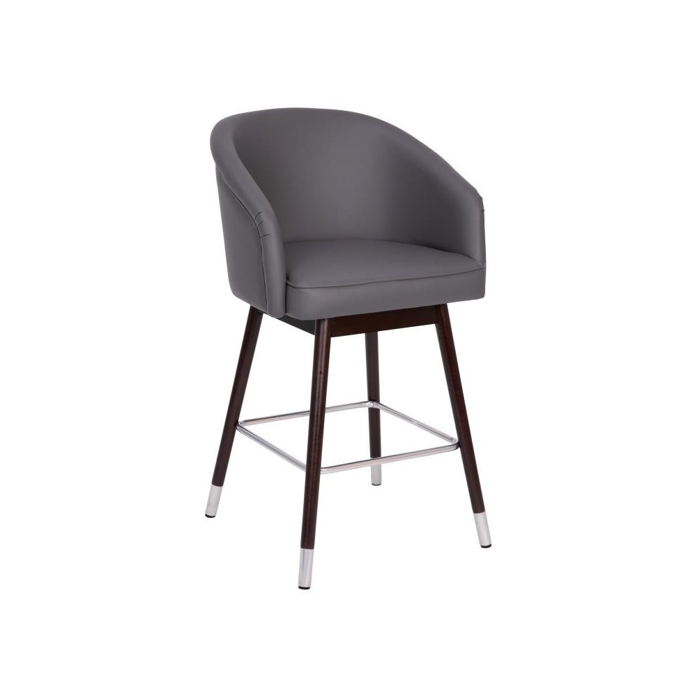 Flash Furniture Margo Gray LeatherSoft 26" Barstool AY-1928-26-GY-GG