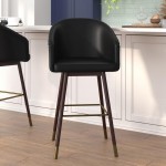 Flash Furniture Margo Black LeatherSoft 30" Barstool AY-1928-30-BK-GG