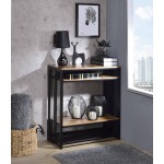 ACME Winam Sofa Table, Antique Oak & Black