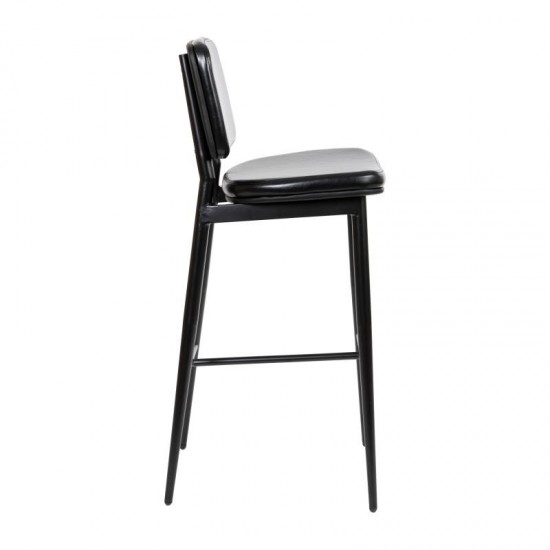 Flash Furniture Kenzie 2PK Black Leather Barstools AY-S01-BK-GG