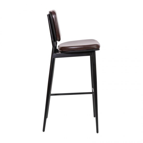 Flash Furniture Kenzie 2PK Brown Leather Barstools AY-S01-BR-GG