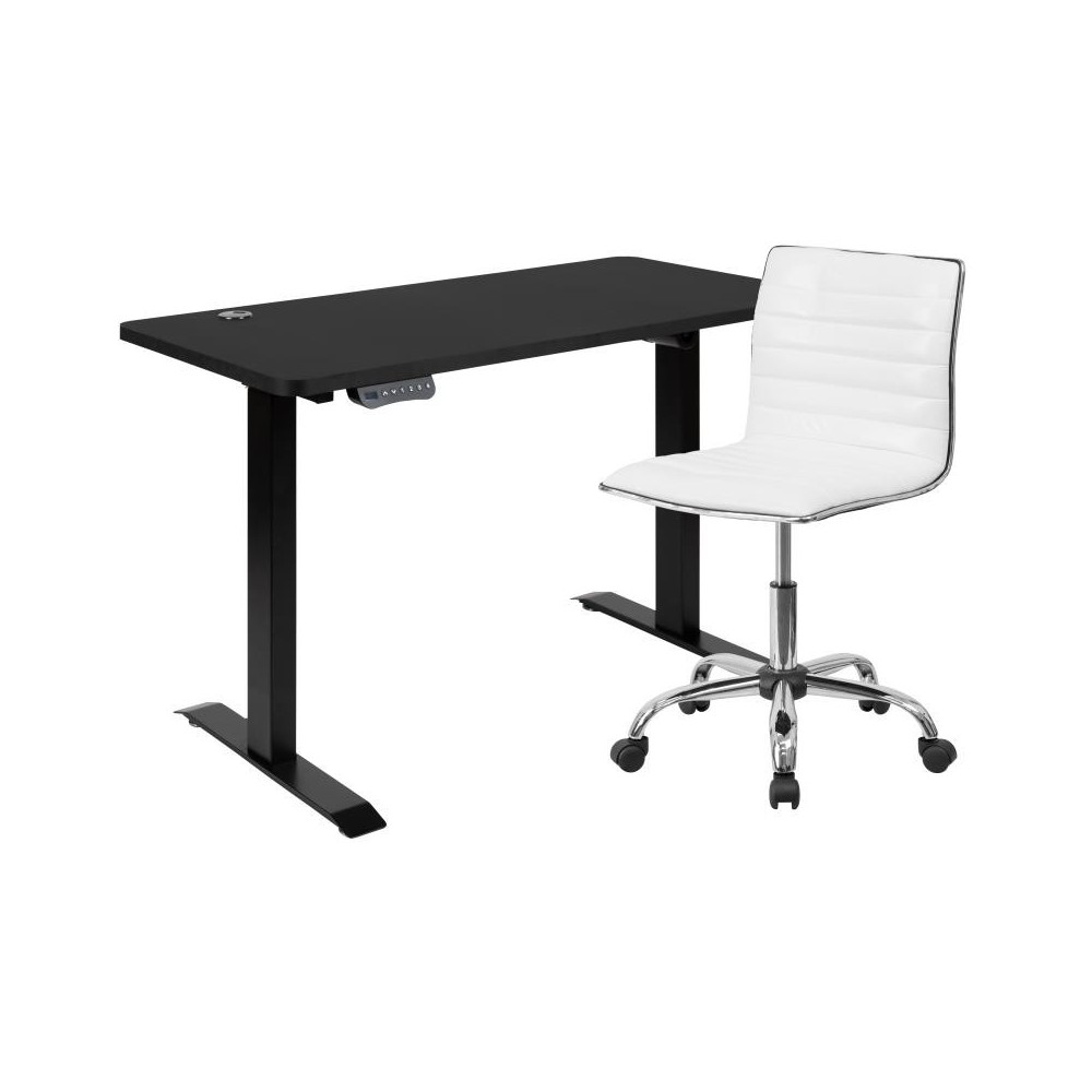 Flash Furniture Park Black Standing Desk & Chair BLN-2046512B-BKWH-GG