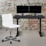 Flash Furniture Park Black Standing Desk & Chair BLN-2046512B-BKWH-GG