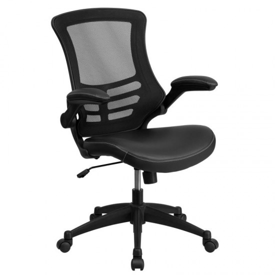 Flash Furniture Calder Black Desk, Chair, Cabinet Set BLN-CLIFAPX5L-BK-GG