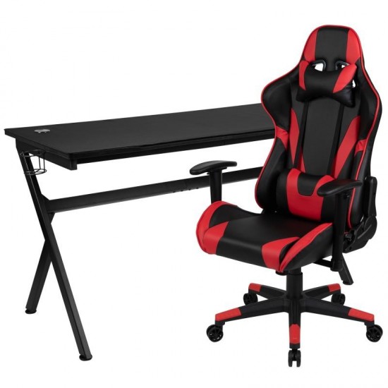 Flash Furniture Optis Black Gaming Desk & Chair Set BLN-X20D1904L-RD-GG