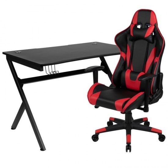 Flash Furniture Optis Black Gaming Desk & Chair Set BLN-X20D1904-RD-GG