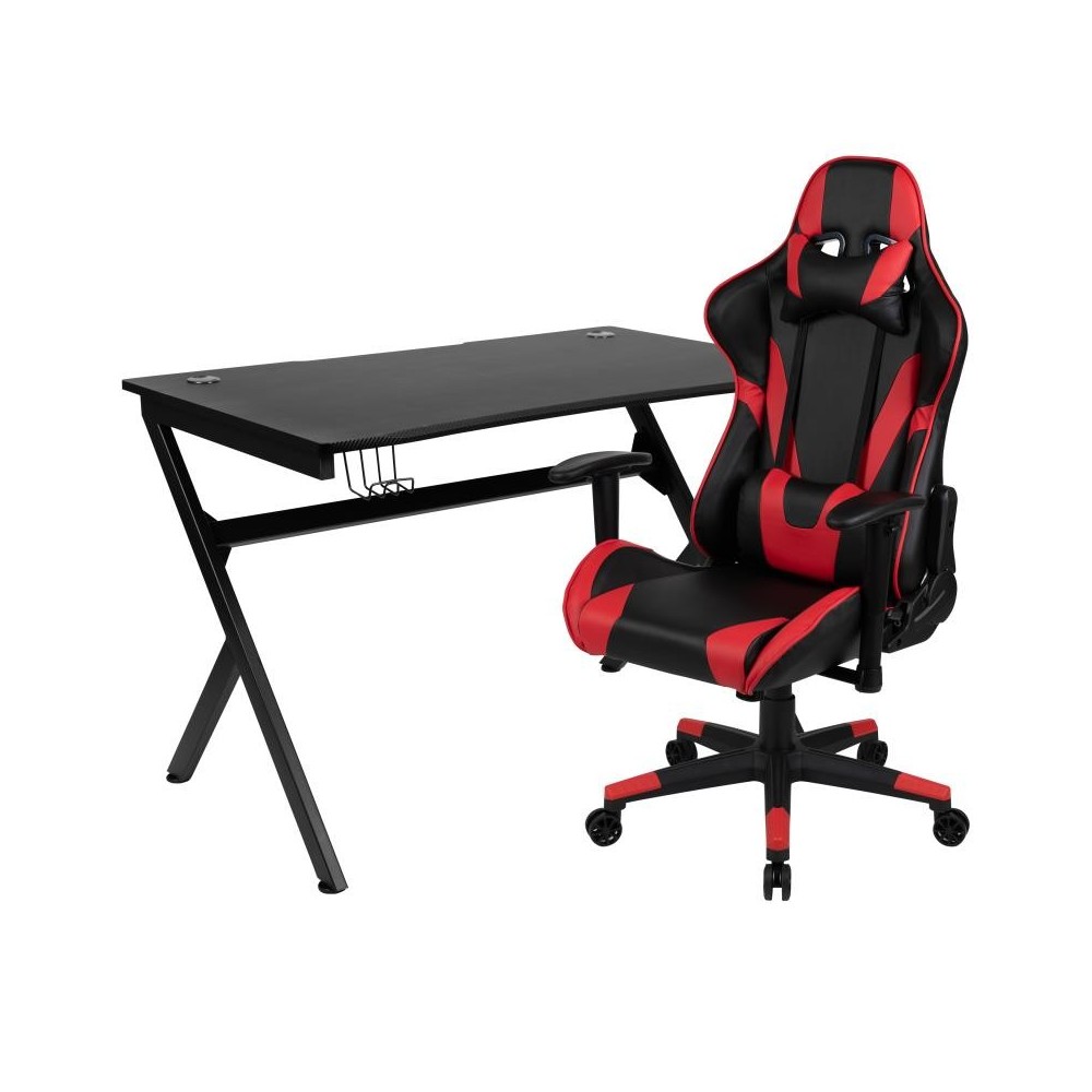 Flash Furniture Optis Black Gaming Desk & Chair Set BLN-X20D1904-RD-GG