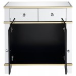 ACME Osma Console Table, Mirrored & Gold