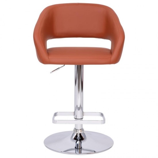 Flash Furniture Erik Cognac Vinyl Barstool CH-122070-BR-GG