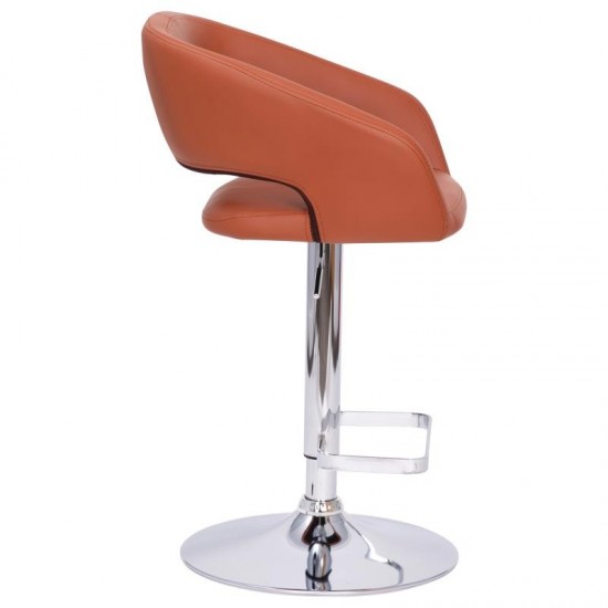 Flash Furniture Erik Cognac Vinyl Barstool CH-122070-BR-GG