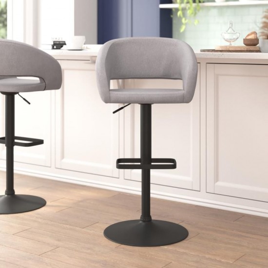 Flash Furniture Erik Gray Fabric Barstool CH-122070-GYFABBK-GG