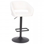 Flash Furniture Erik White Vinyl Barstool CH-122070-WHBK-GG