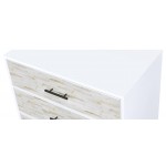 ACME Uma Console Table, White & Weathered Wood Pattern