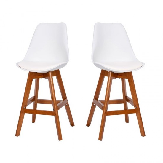 Flash Furniture Dana 2PK 27" White Leather Stools CH-210925-7-WH-GG