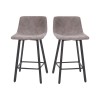 Flash Furniture Caleb 2PK 24" Gray Leather Stools CH-212069-24-GY-GG