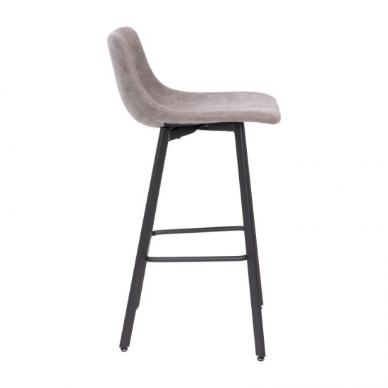 Flash Furniture Caleb 2PK 30" Gray Leather Stools CH-212069-30-GY-GG