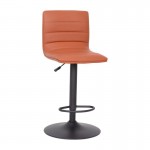 Flash Furniture Vincent Cognac Vinyl Barstool CH-92023-1-BRBK-GG