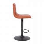 Flash Furniture Vincent Cognac Vinyl Barstool CH-92023-1-BRBK-GG