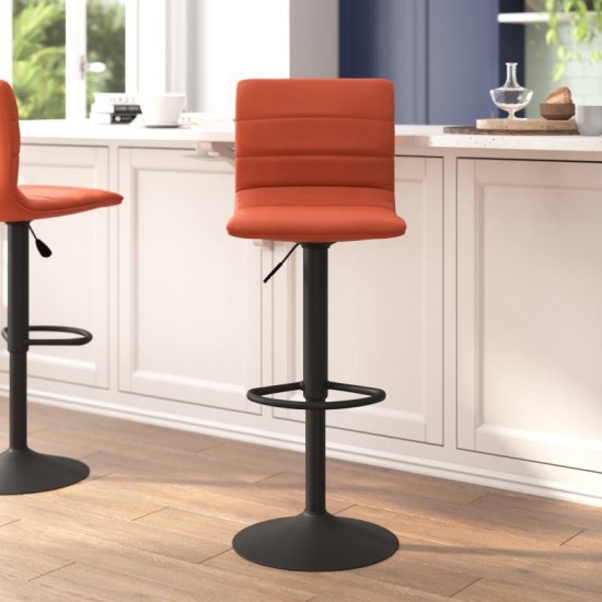 Flash Furniture Vincent Cognac Vinyl Barstool CH-92023-1-BRBK-GG