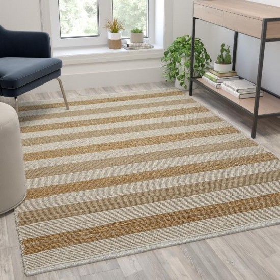 Flash Furniture Mariah 5' x 7' Striped Jute Area Rug CI-20-9354-57-GG