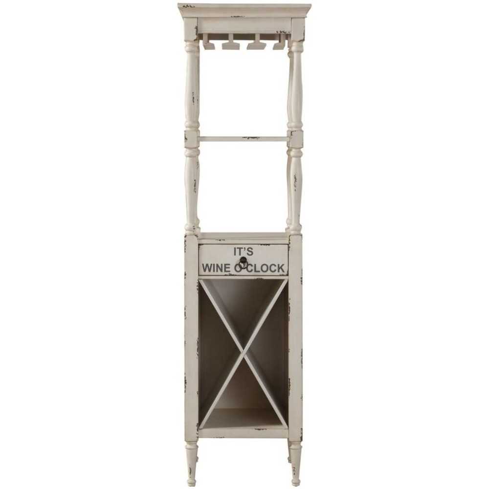 ACME Anthony Wine Cabinet, Antique White